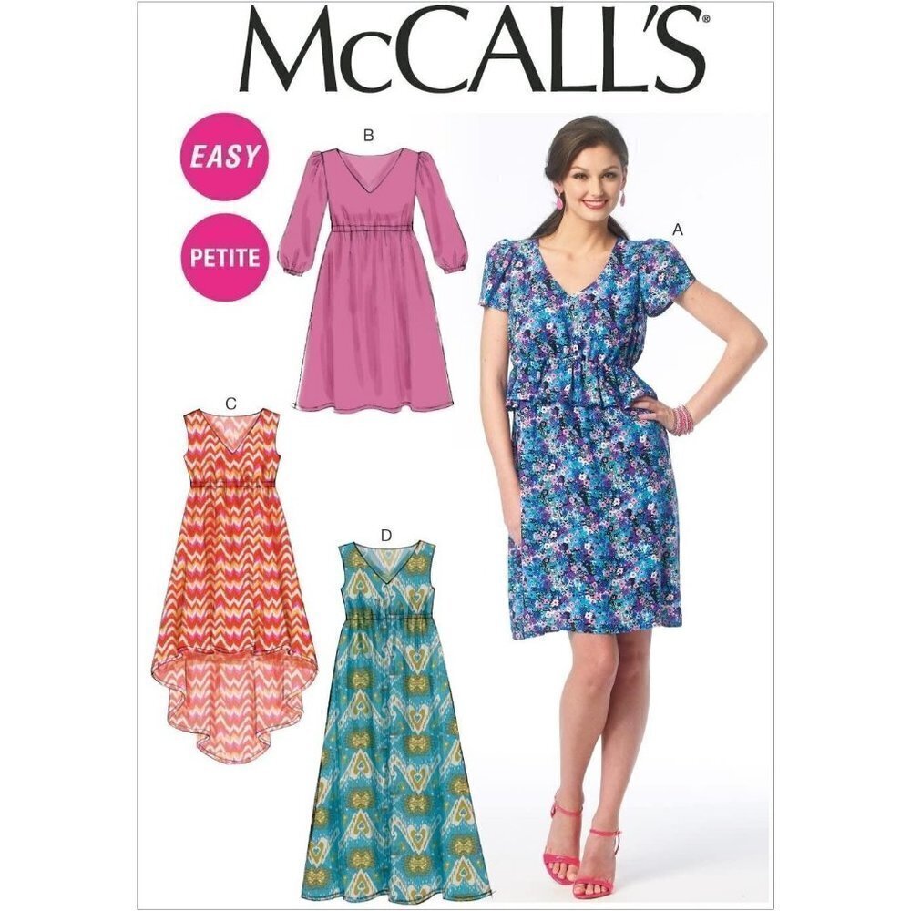 McCalls Sewing Pattern 6921 Dress Misses Size XS-MED
